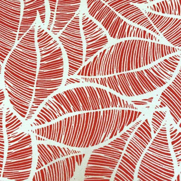 Motif Décoration Collection All Albero n°7 Tissus Feuille Rouge by Zéphyr and Co