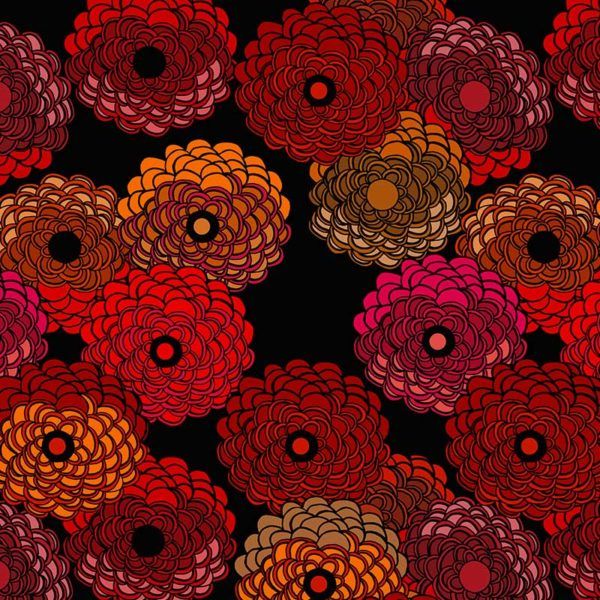 Motif Décoration Collection All Fiorissimo n°1 Tissus Floral Rouge by Zéphyr and Co