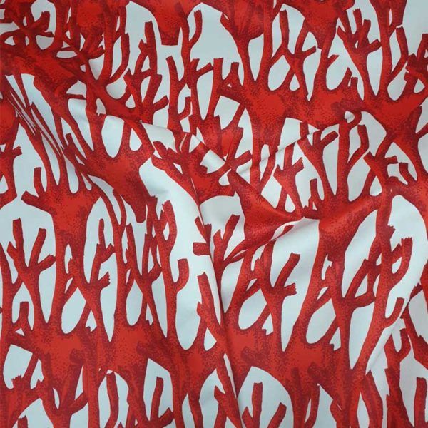Motif Décoration Collection All Corail n°2 Tissus Corail Rouge by Zéphyr and Co