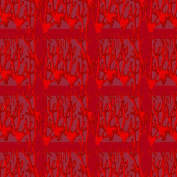 Motif Décoration Collection All Corail n°1 Tissus Corail Rouge by Zéphyr and Co