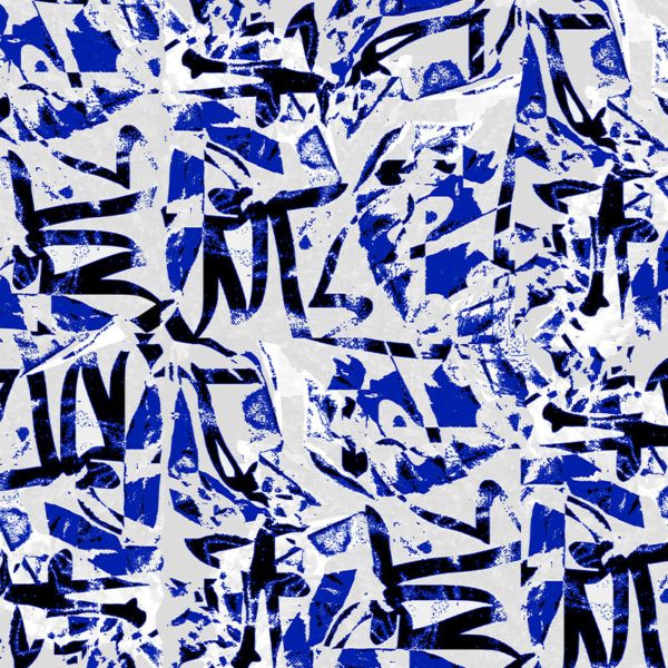 Motif Décoration Collection 221 Graphe n°2 Tissus Graphique Bleu Blanc by Zéphyr and Co
