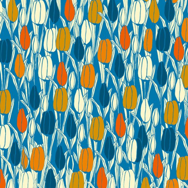 Motif Décoration Collection 221 Tulipan n°2 Tissus Tulipe Multicolore by Zéphyr and Co