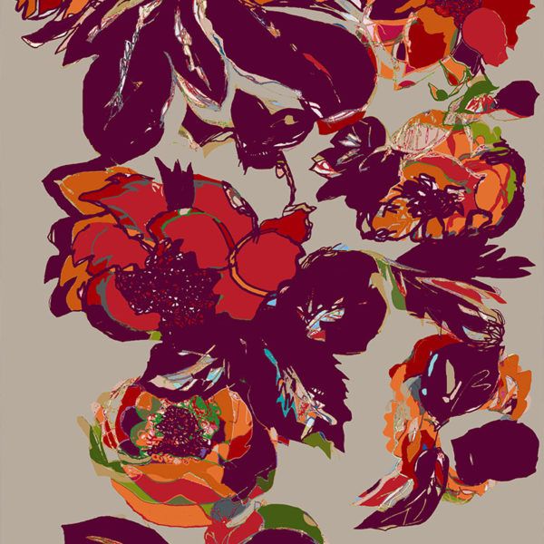 Motif Décoration Collection 221 Esquisse 51 Tissus Floral Multicolore by Zéphyr and Co