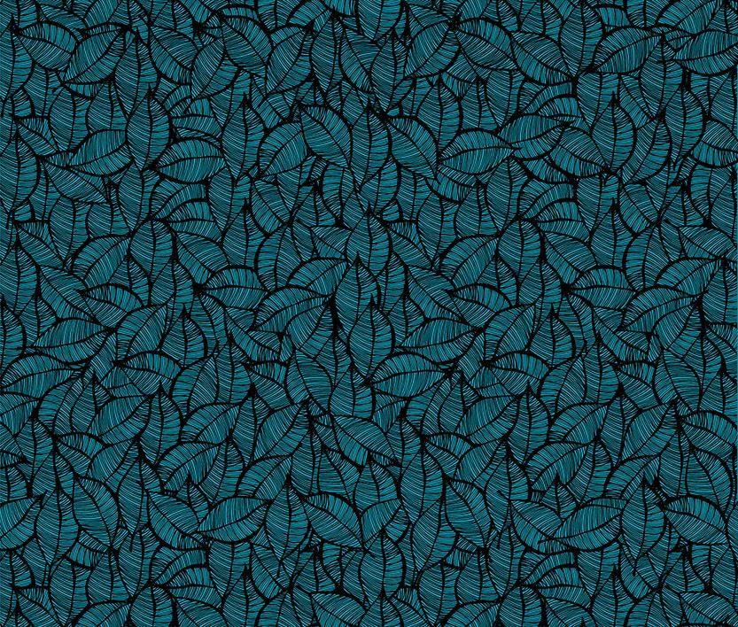 Motif Décoration Collection All Albero n°5 Tissus Feuille Bleu by Zéphyr and Co