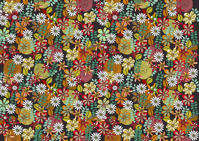 Motif Décoration Collection All Bouquet n°1 Tissus Floral Multicolore by Zéphyr and Co