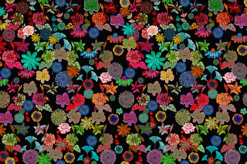 Motif Décoration Collection All Brassée n°1 Tissus Floral Multicolore by Zéphyr and Co