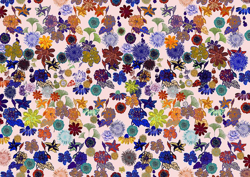 Motif Décoration Collection 221 Brassée n°5 Tissus Floral Multicolore by Zéphyr and Co
