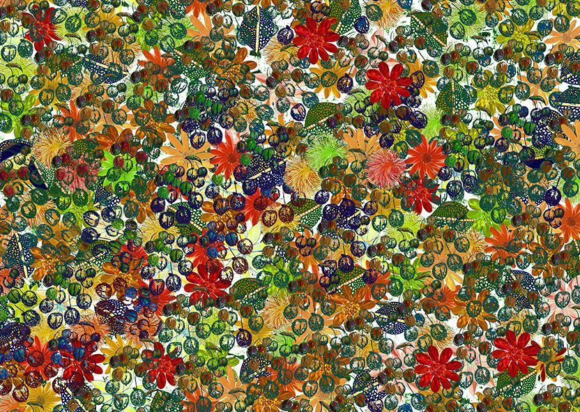 Motif Décoration Collection All Floraison Tissus Floral Multicolore by Zéphyr and Co