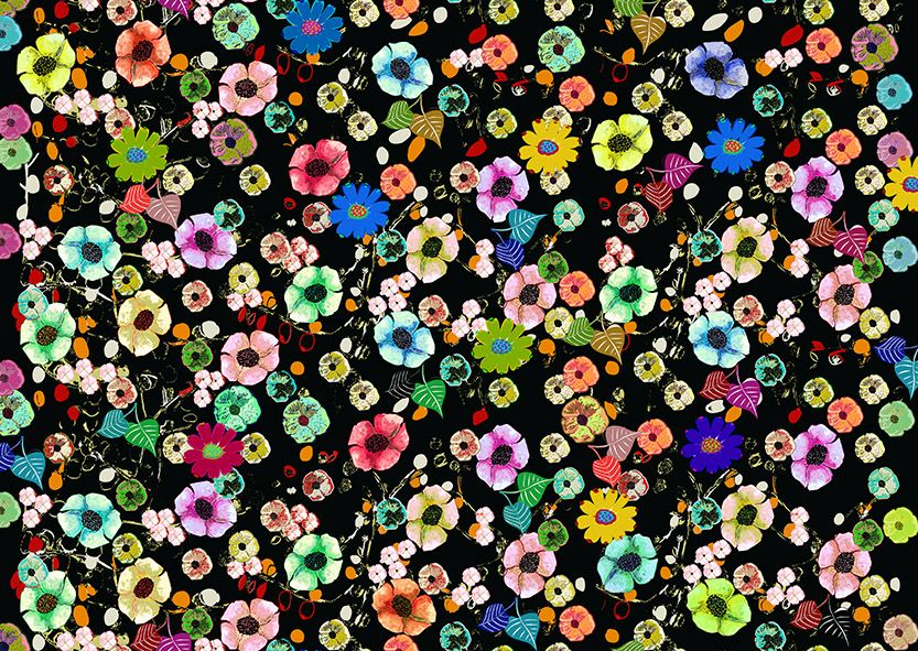 Motif Décoration Collection All Primavera n°2 Tissus Floral Multicolore by Zéphyr and Co