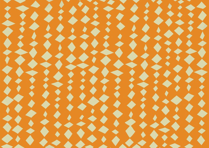 Motif Décoration Collection 232 Kika n°2 Tissus Graphique Orange Beige by Zéphyr and Co