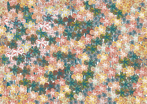 Motif Décoration Collection 232 Nuee de Nenuphars n°3 Tissus Floral Multicolore  by Zéphyr and Co