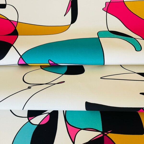 Motif Décoration Collection All Agata n°1 Tissus Ligne Abstrait Multicolore  by Zéphyr and Co