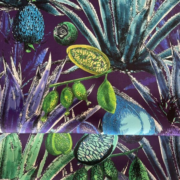 Motif Décoration Collection All Agave n°1 Tissus Plante Bleu  by Zéphyr and Co