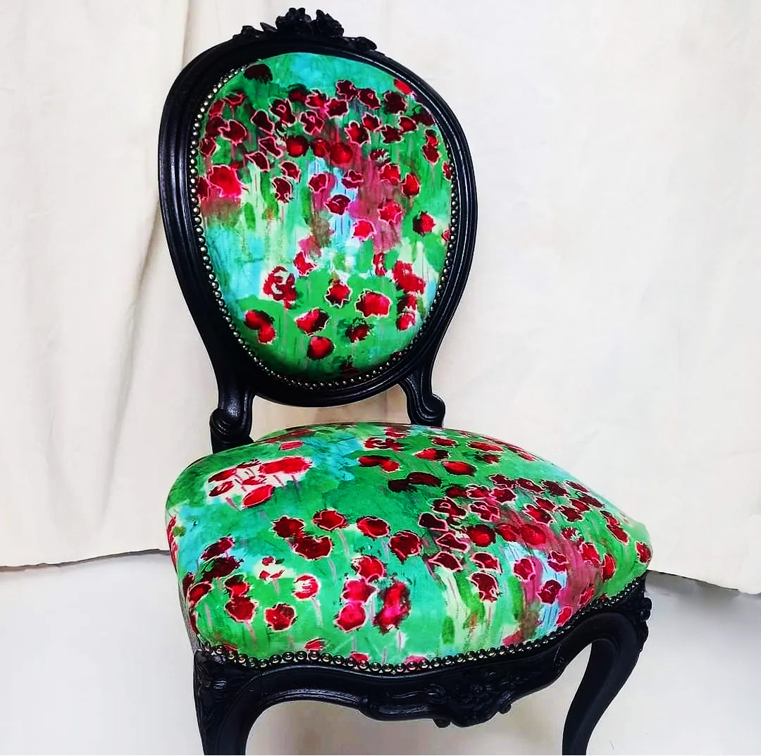 Motif Décoration Collection All Jardin Anglais n°2 Tissus Floral Vert Rose by Zéphyr and Co