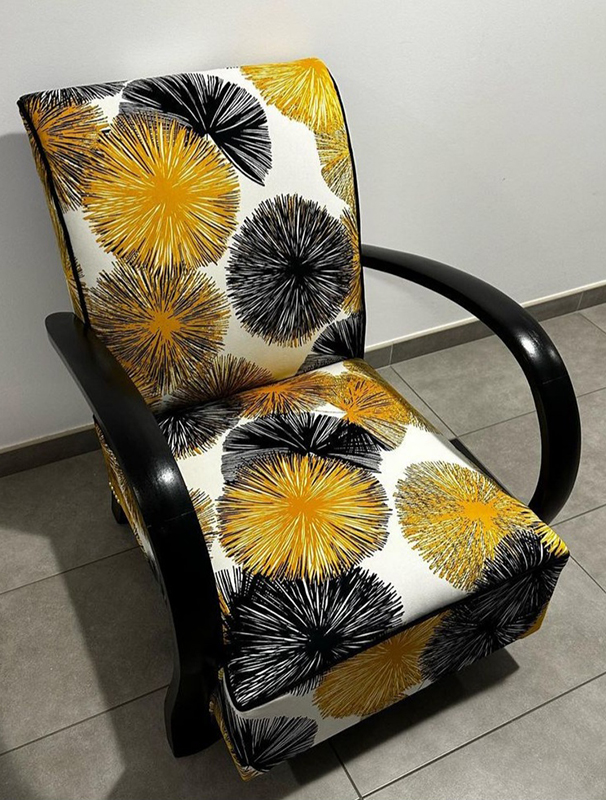 Motif Décoration Collection All Ginksin n°2 Tissus Floral Oursin Jaune  by Zéphyr and Co