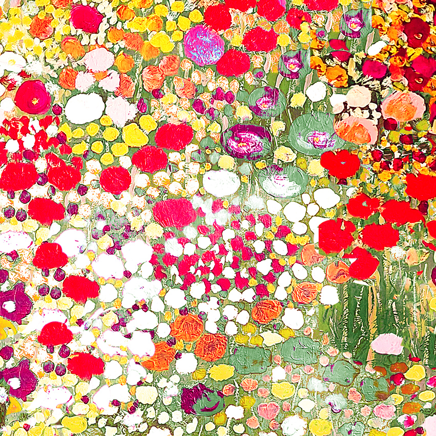 motif-tissu-blossom-3-collection 262-zephyr-and-co Motif Décoration Collection 262 Blossom n°3 Tissus Floral Orange Rouge by Zéphyr and Co
